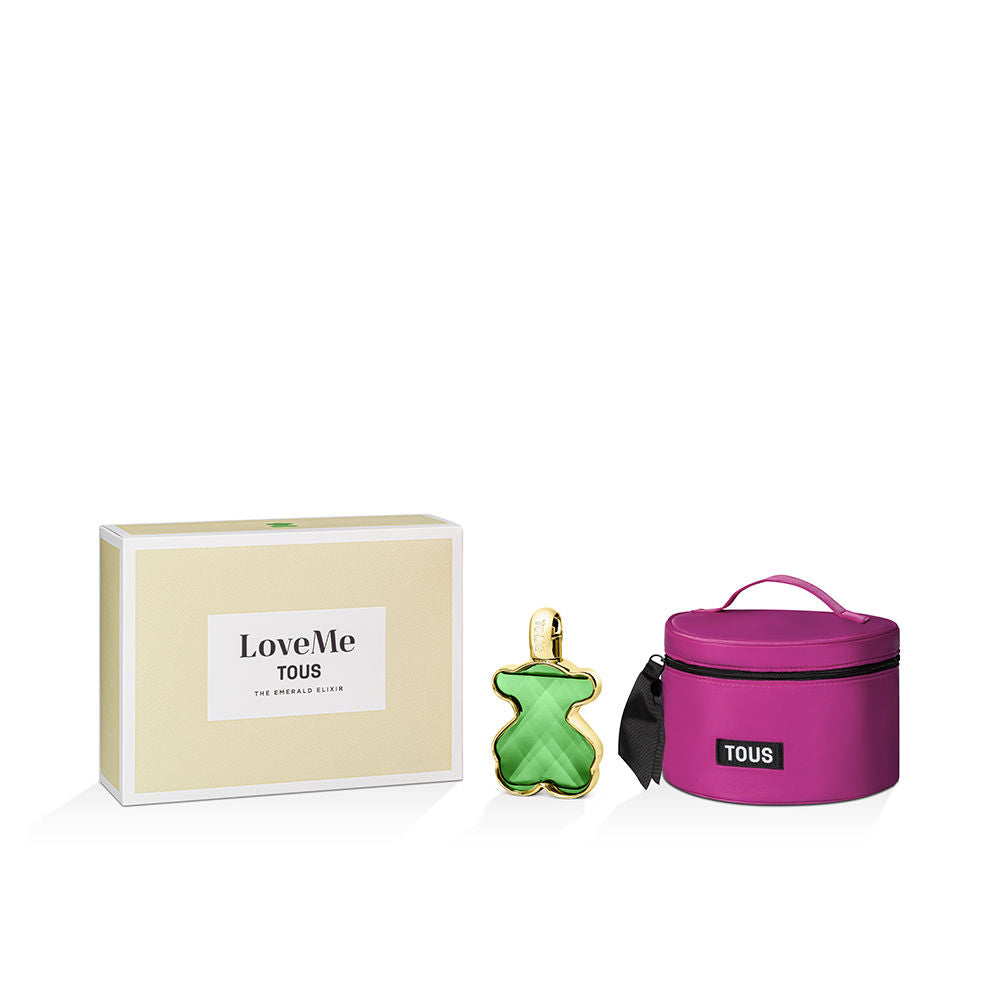 Emerald-green Tous perfume bottle, elegant glass flacon inspired by a gem