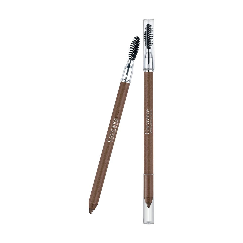 Dual-ended Avène Couvrance eyebrow pencil with blending tip for natural shaping