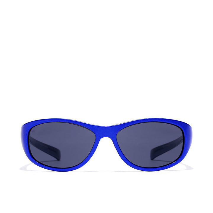 Unisex kids’ rectangular metallic blue polycarbonate sunglasses, 38mm lenses