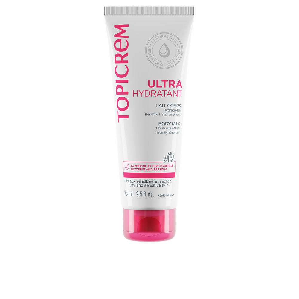 75 ml tube of rich body milk with urea and glycerin, fast-absorbing Unisex emulsion