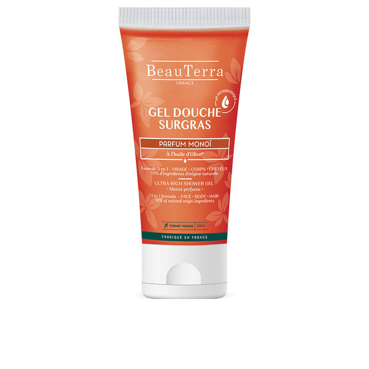 100 ml cream Monoï shower gel bottle, hydrating, Unisex