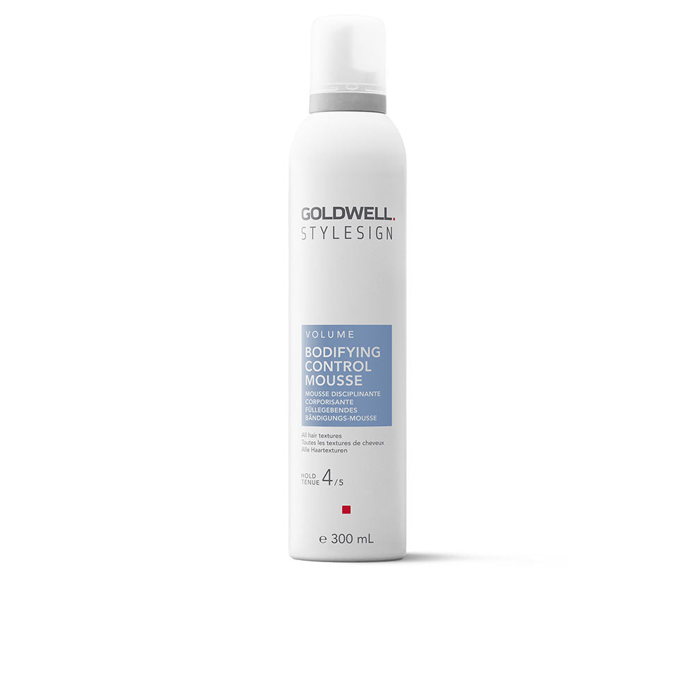 White mousse aerosol can, 300 ml, volumising heat‑protect formula for Unisex hair