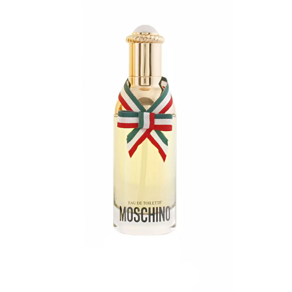 Gold-accented 45 ml oriental floral eau de toilette bottle with ribbon detail