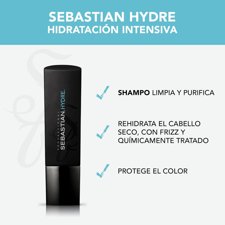 250 ml white bottle of hydrating shampoo for dry, colour-treated Unisex hair