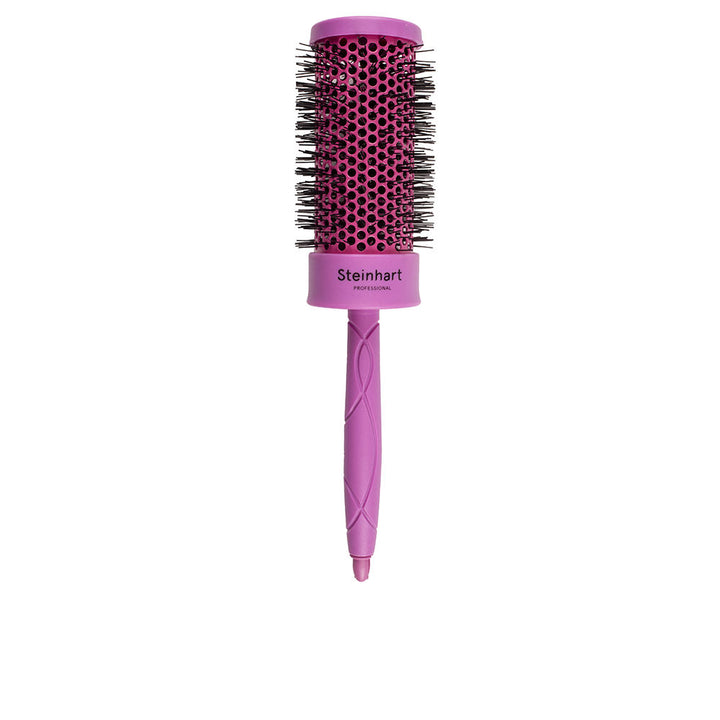 Pink heat‑retaining ionic paddle hairbrush, unisex, professional styling
