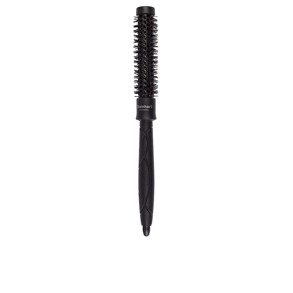 Black heat‑retaining ionised paddle brush with wide bristles, Unisex