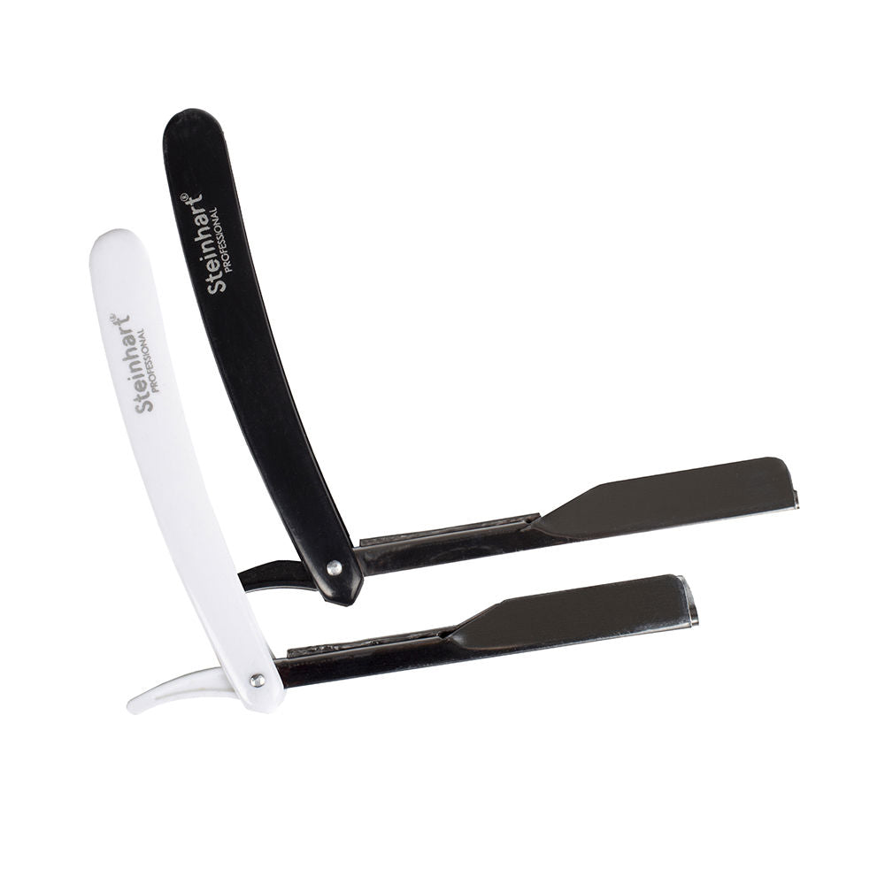 Straight razor with replaceable stainless-steel blade and shaped handle, Unisex grooming tool