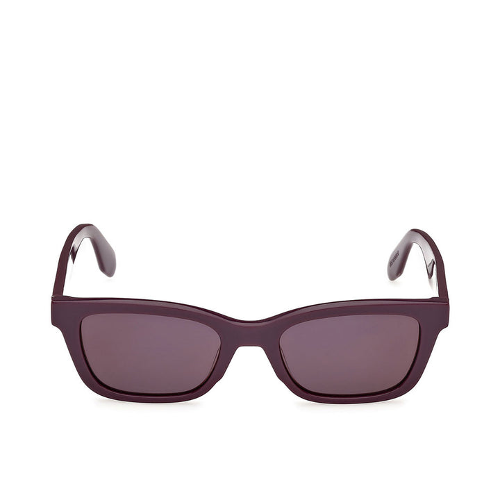 Unisex acetate navigator sunglasses, purple-accented square 53 mm lenses
