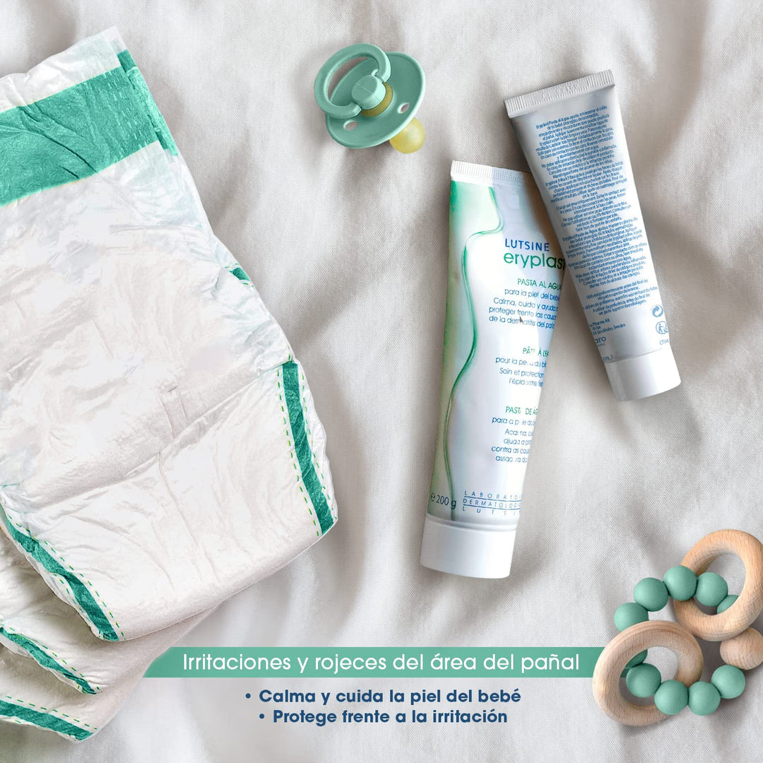 Tube of Lutsine Eryplast Water Paste for soothing and protecting baby skin