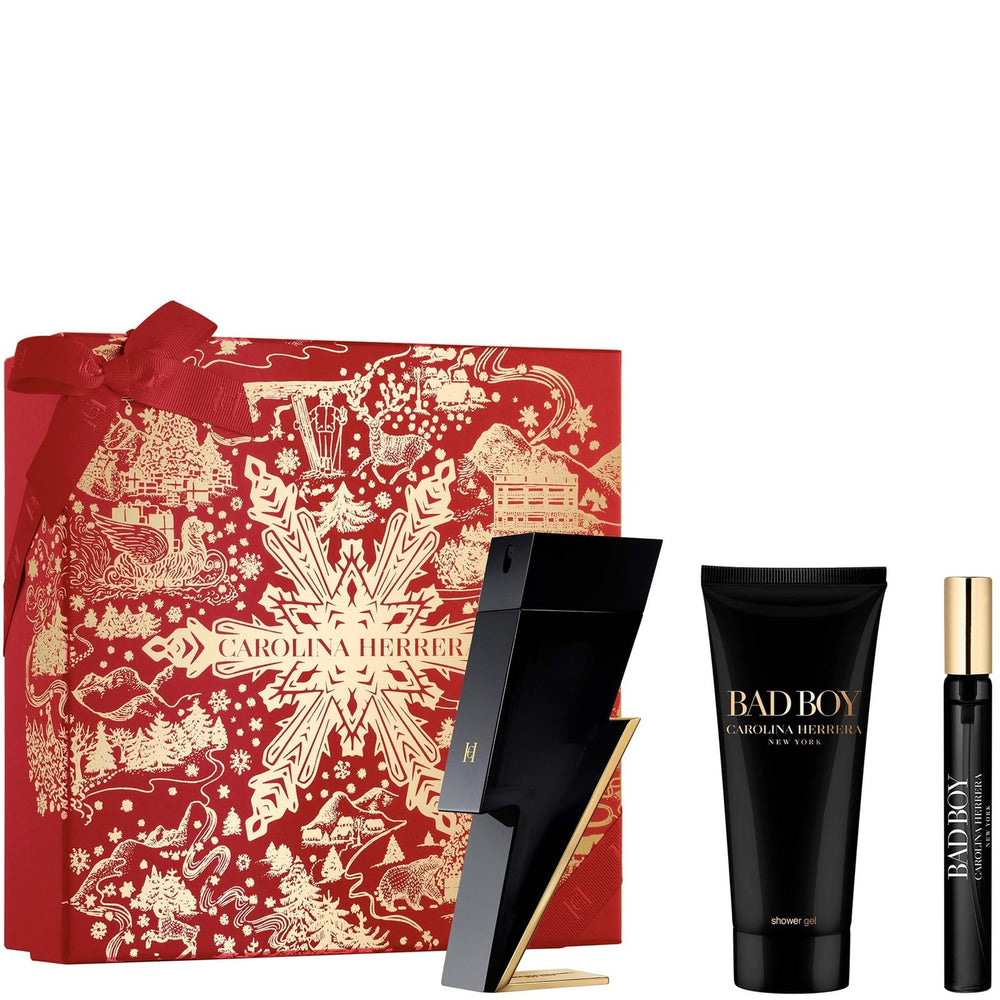 Black lightning-bolt bottle with gold base; oriental cedar and tonka fragrance for Man