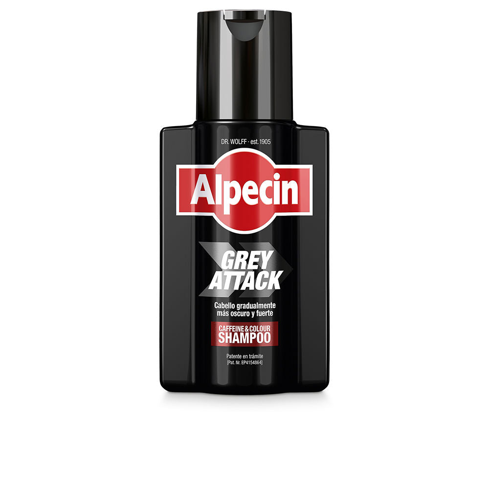 200 ml shampoo bottle; caffeine formula for Man, gradual darkening