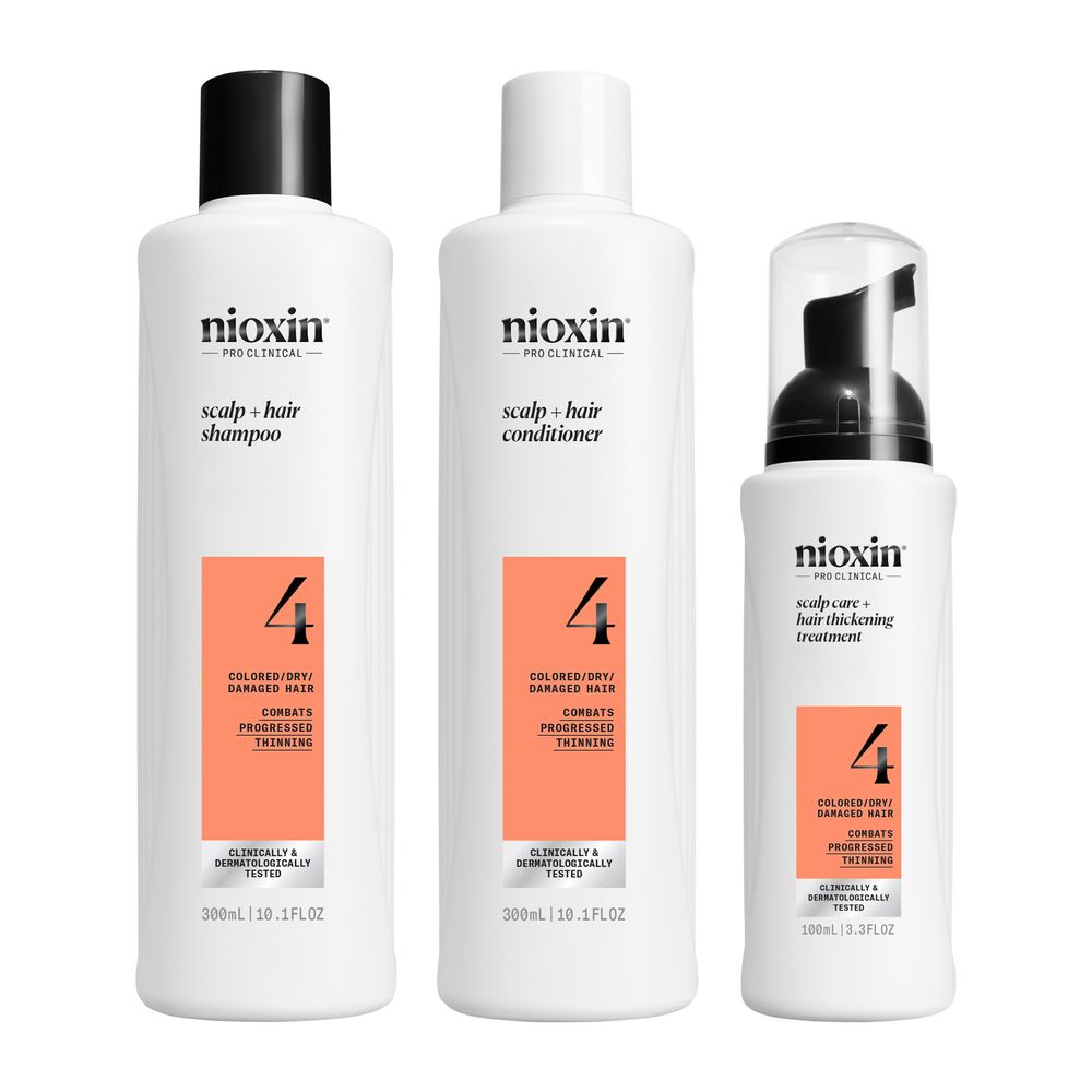 Three-piece scalp and hair strengthening kit for coloured, damaged hair, Unisex