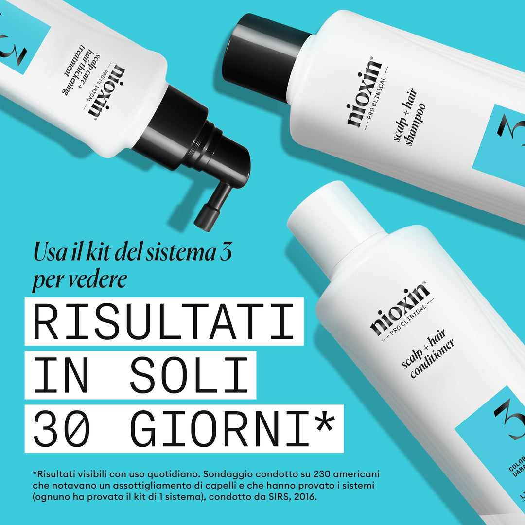 Three hair care bottles: clarifying shampoo, conditioner and leave-in treatment, Unisex kit