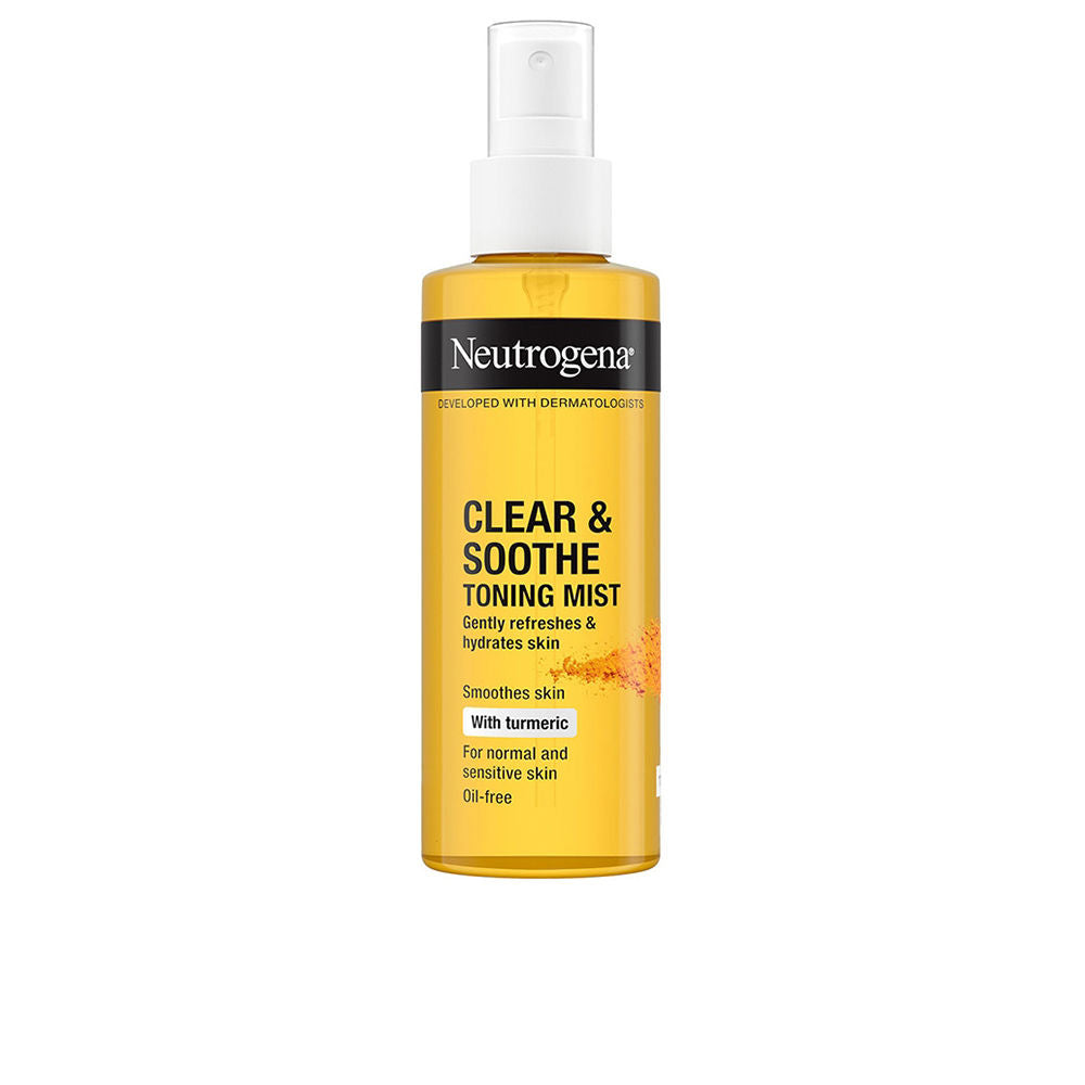 Neutrogena Yellow plastic toning mist with spray nozzle and transparent bottle, crafted for daily refreshing ritual