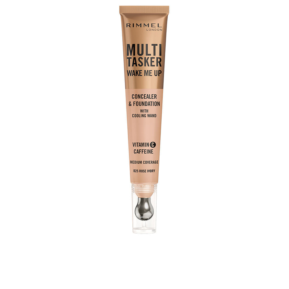 Tube of radiant liquid concealer‑foundation with precision applicator, Rose Ivory shade