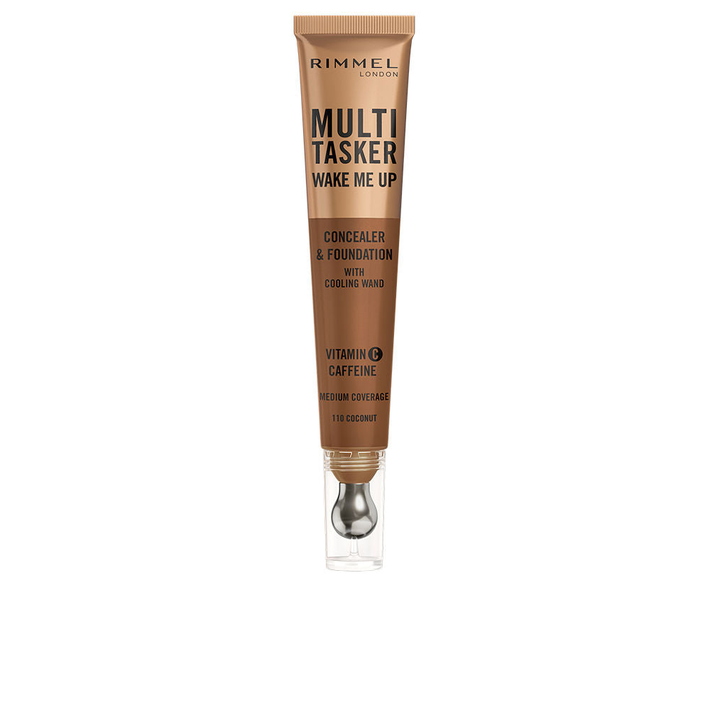 Slim 20 ml tube applicator, warm coconut shade, luminous liquid base