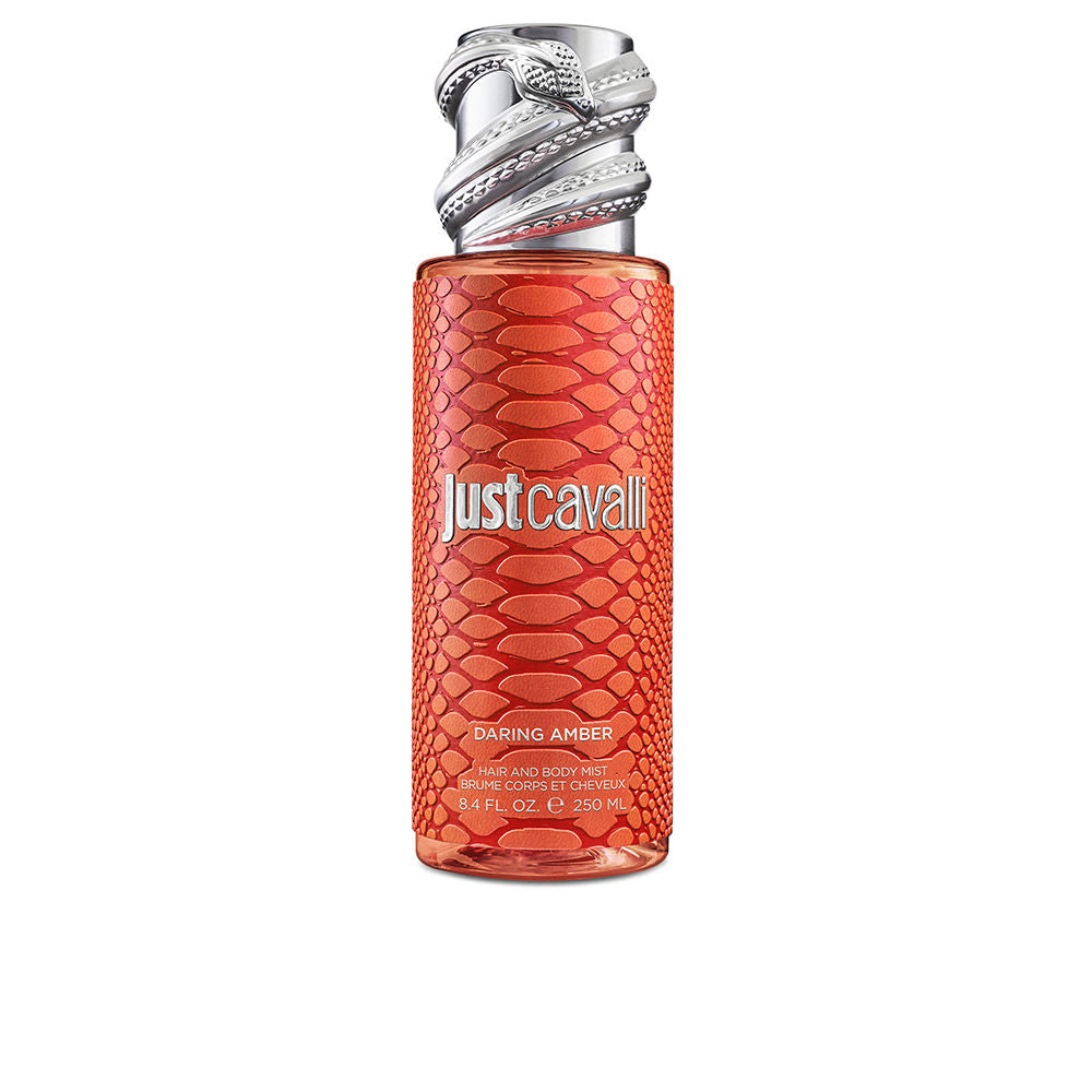 250 ml snake-skin print bottle with silver snake-cap, hair and body mist