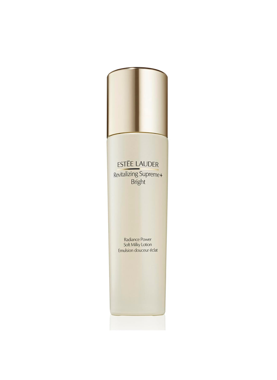 Glass jar of light radiance treatment cream with refillable design, smooth ivory texture, Estée Lauder