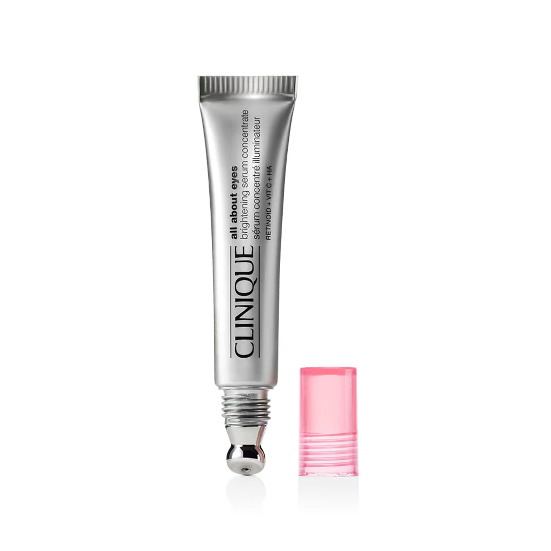 Clinique brightening eye serum with precision metal applicator for delicate under-eye care
