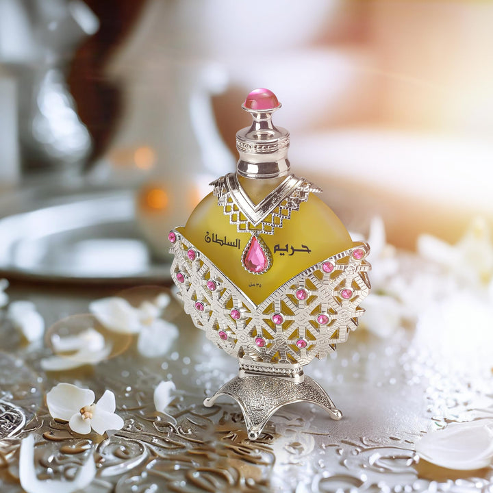 35 ml silver-hued perfume oil bottle, aromatic oriental fragrance for Women