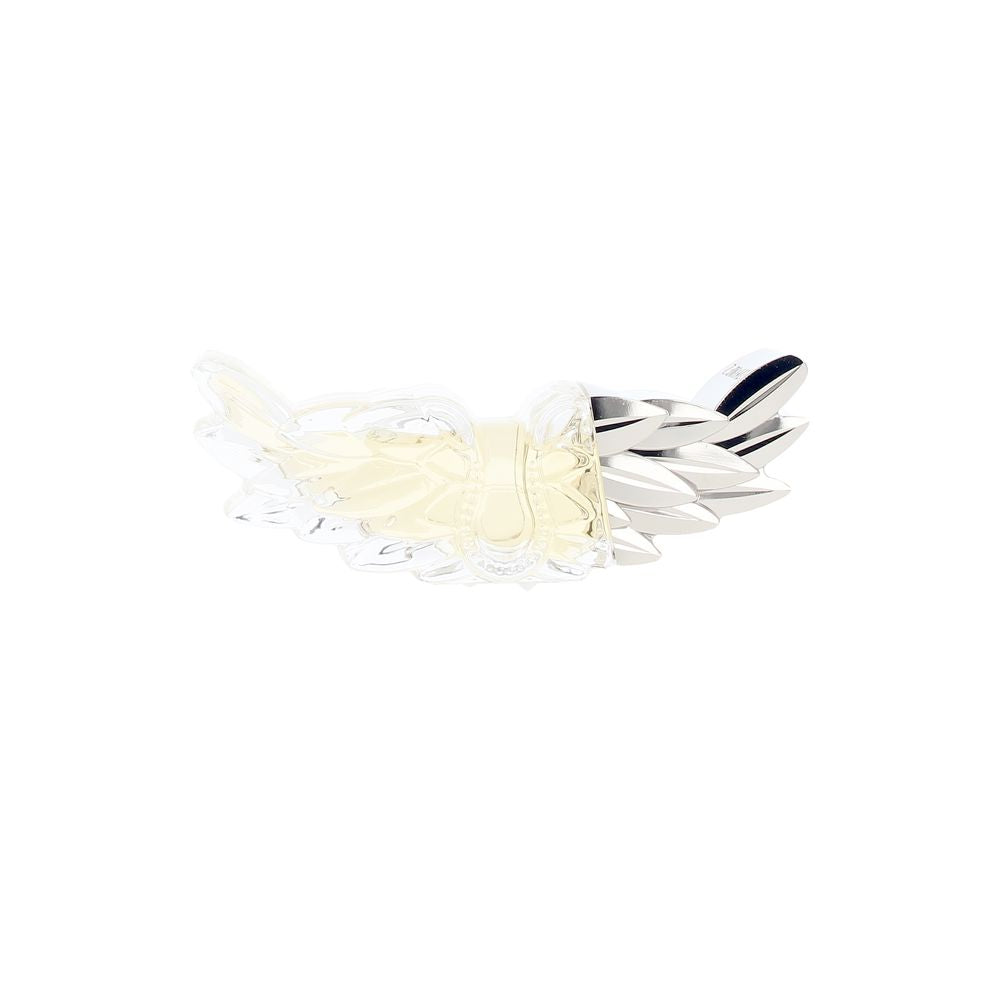 30 ml wing-shaped refillable perfume bottle with silver detail, floriental woody scent