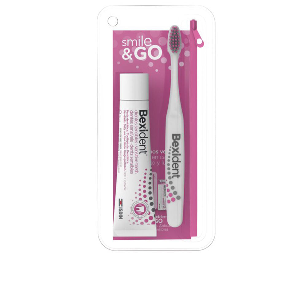 Isdin tube of sensitive teeth toothpaste with white cap, smooth opaque tube, clinical minimalist label.