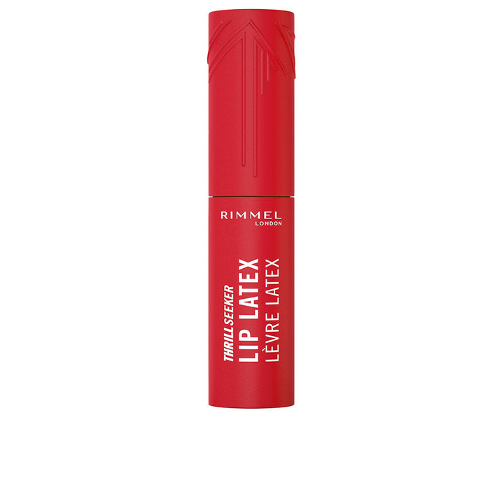 6 ml liquid lip latex in warm Rimmel Red with diamond applicator, soft-touch bottle