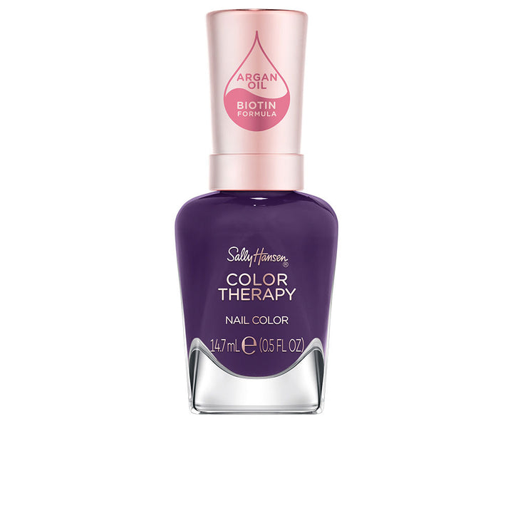 Deep purple nail polish bottle, 14.7 ml, argan-enriched lacquer