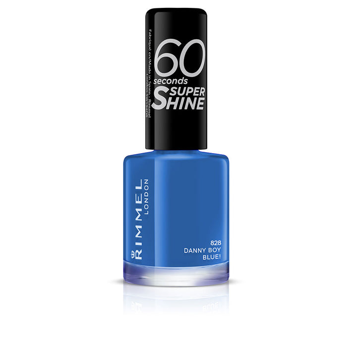 8 ml bottle of Danny Boy Blue fast-dry high-gloss nail polish