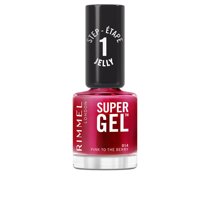 12 ml gel-effect nail polish bottle, high-shine brown-pink shade