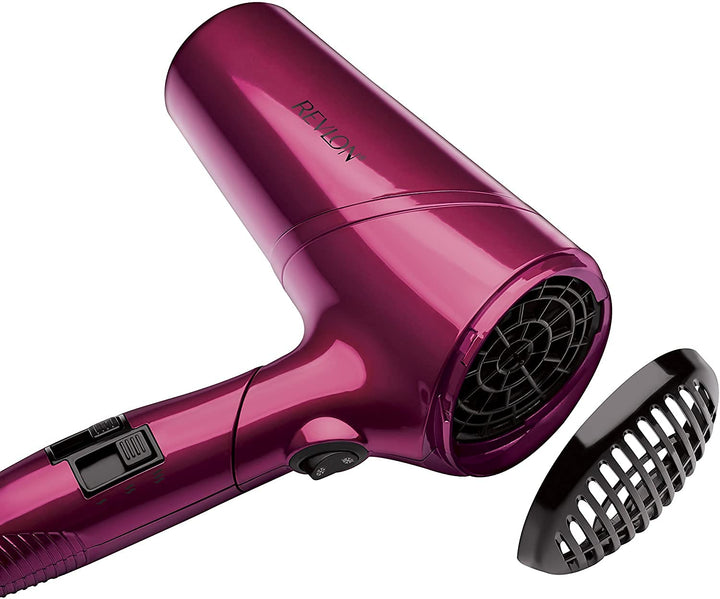 Oval ceramic hot air brush with mixed bristles, compact head, and long swivel cable