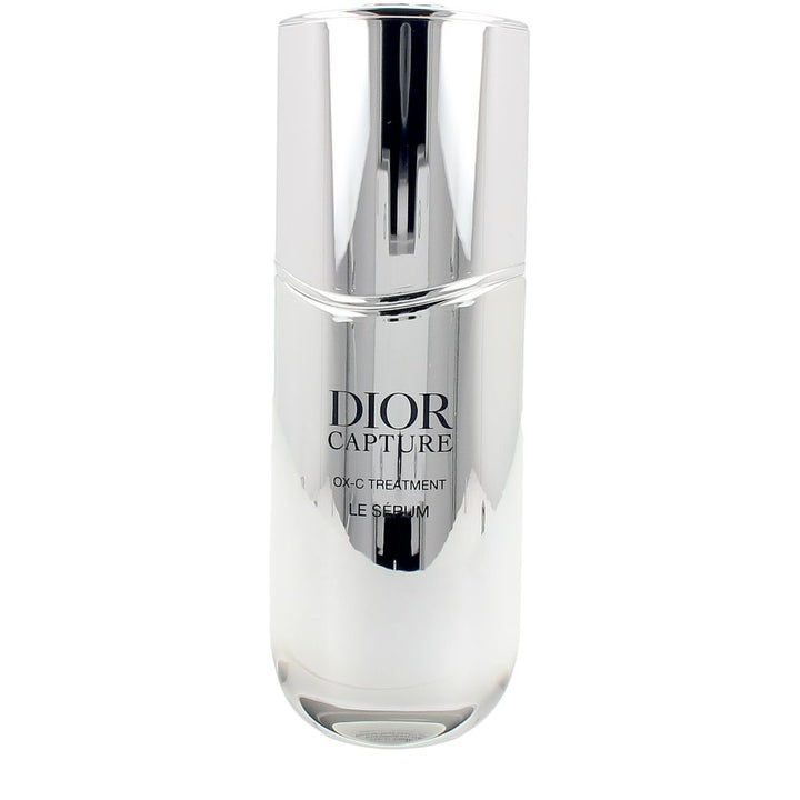 50 ml pump serum bottle; pale translucent liquid; Unisex anti-ageing formula