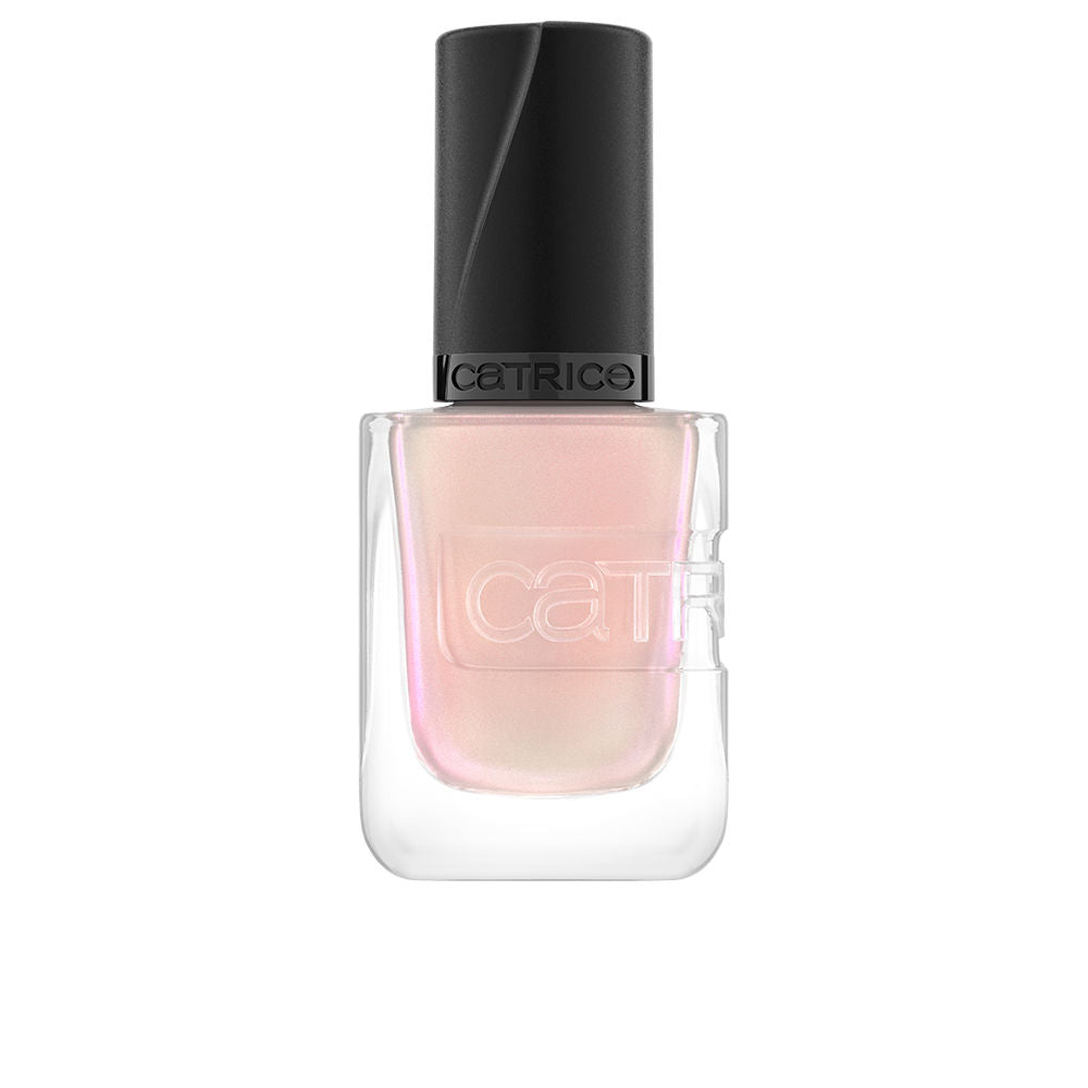 Pearl pink gel-effect nail polish bottle, 10.5 ml, glossy finish