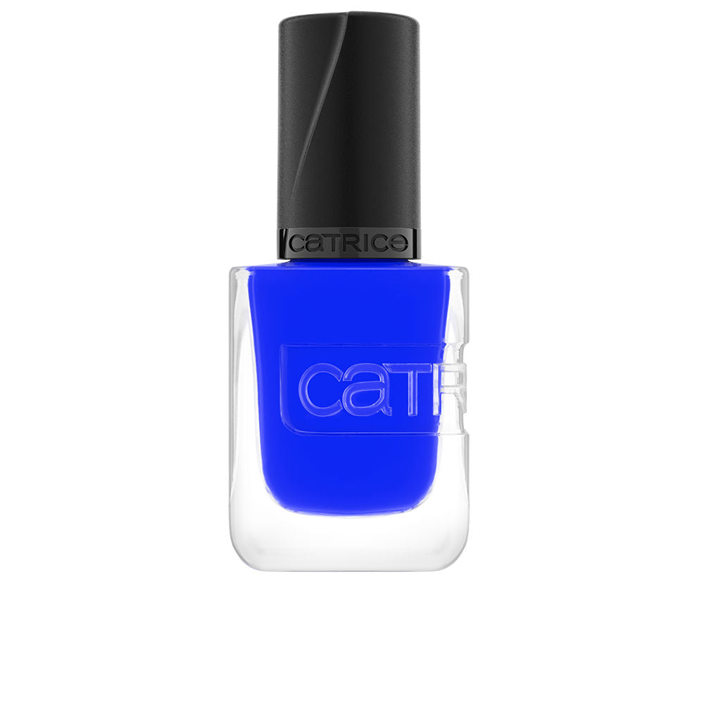 Cream blue gel-effect nail polish bottle, 10.5 ml, high-gloss finish