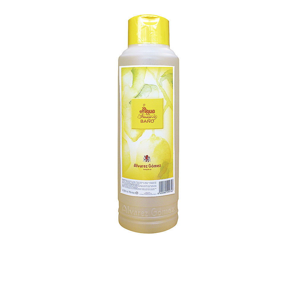 Tall glass bottle of concentrated Mediterranean cologne, 750 ml, citrus and herbal notes, Unisex