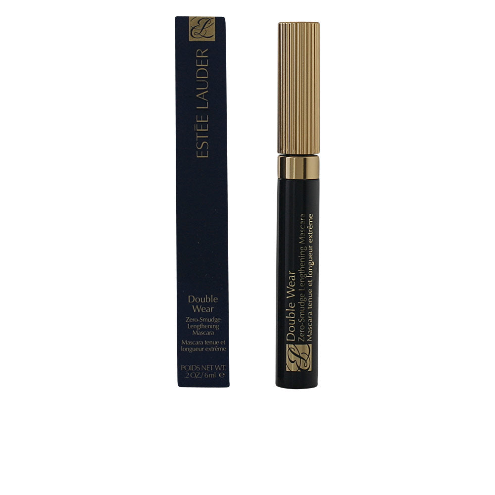 Estée Lauder Double Wear mascara tube and wand with micro‑fiber bristles