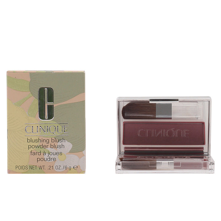 Compact powder blush in smoldering plum with angled brush, 6 g pan