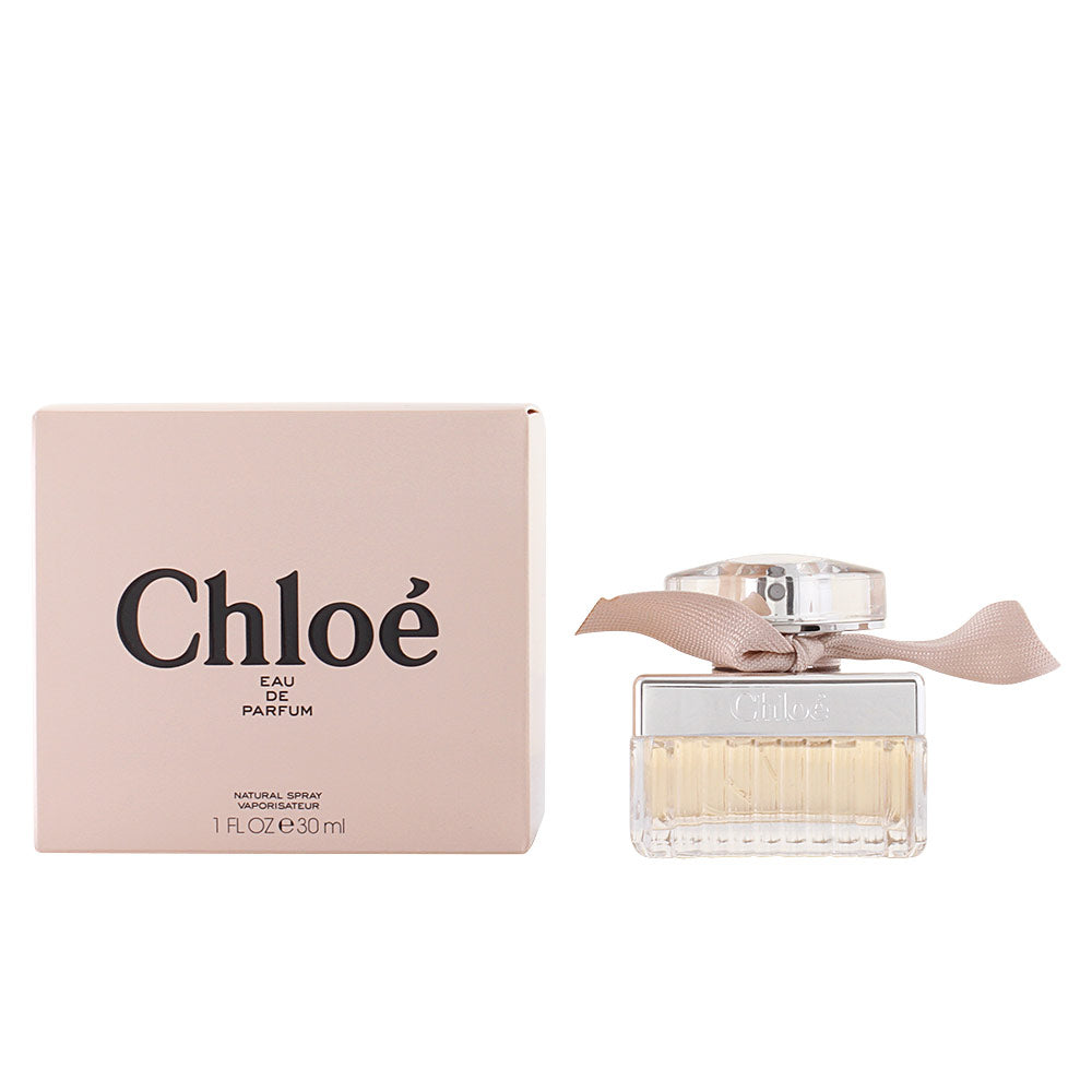 Glass 30 ml perfume bottle with pale pink liquid, floral-oriental fragrance