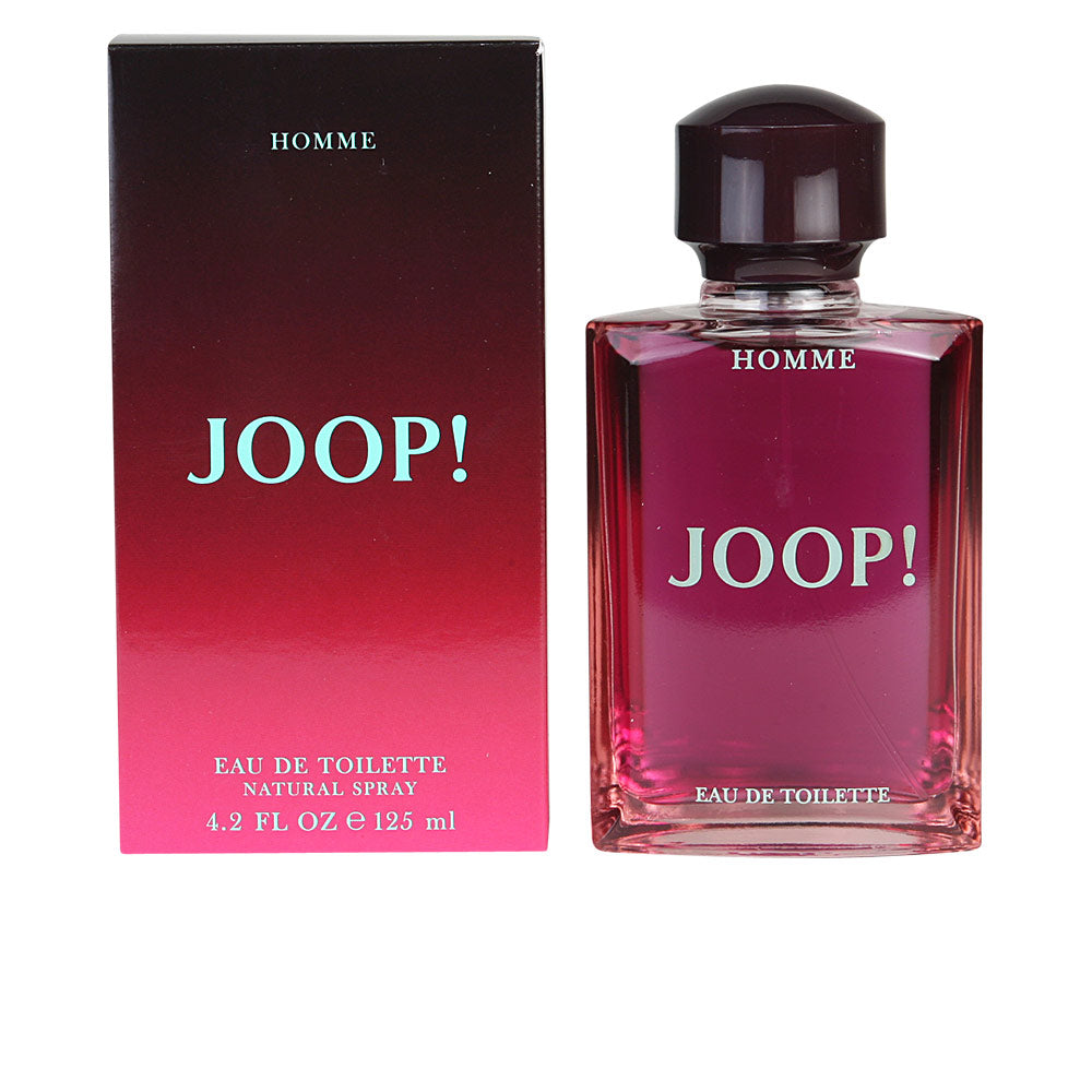 Minimalist rectangular eau de toilette bottle with deep rose liquid, 75 ml spray