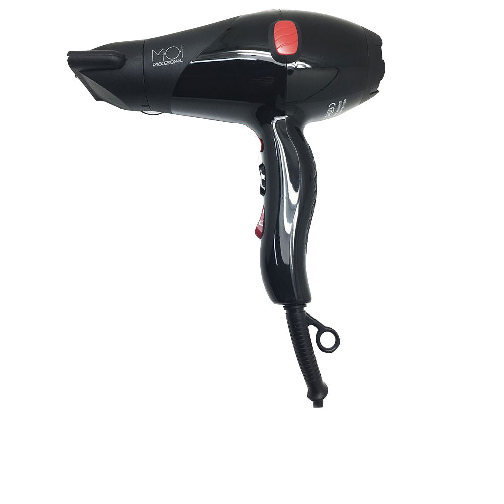 Matte and gloss professional AC hair dryer with two nozzles, ergonomic handle, 2.5 m cable
