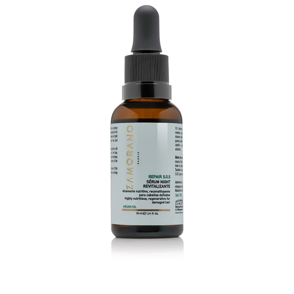 30 ml vial of lightweight overnight hair serum with pump, for Unisex use