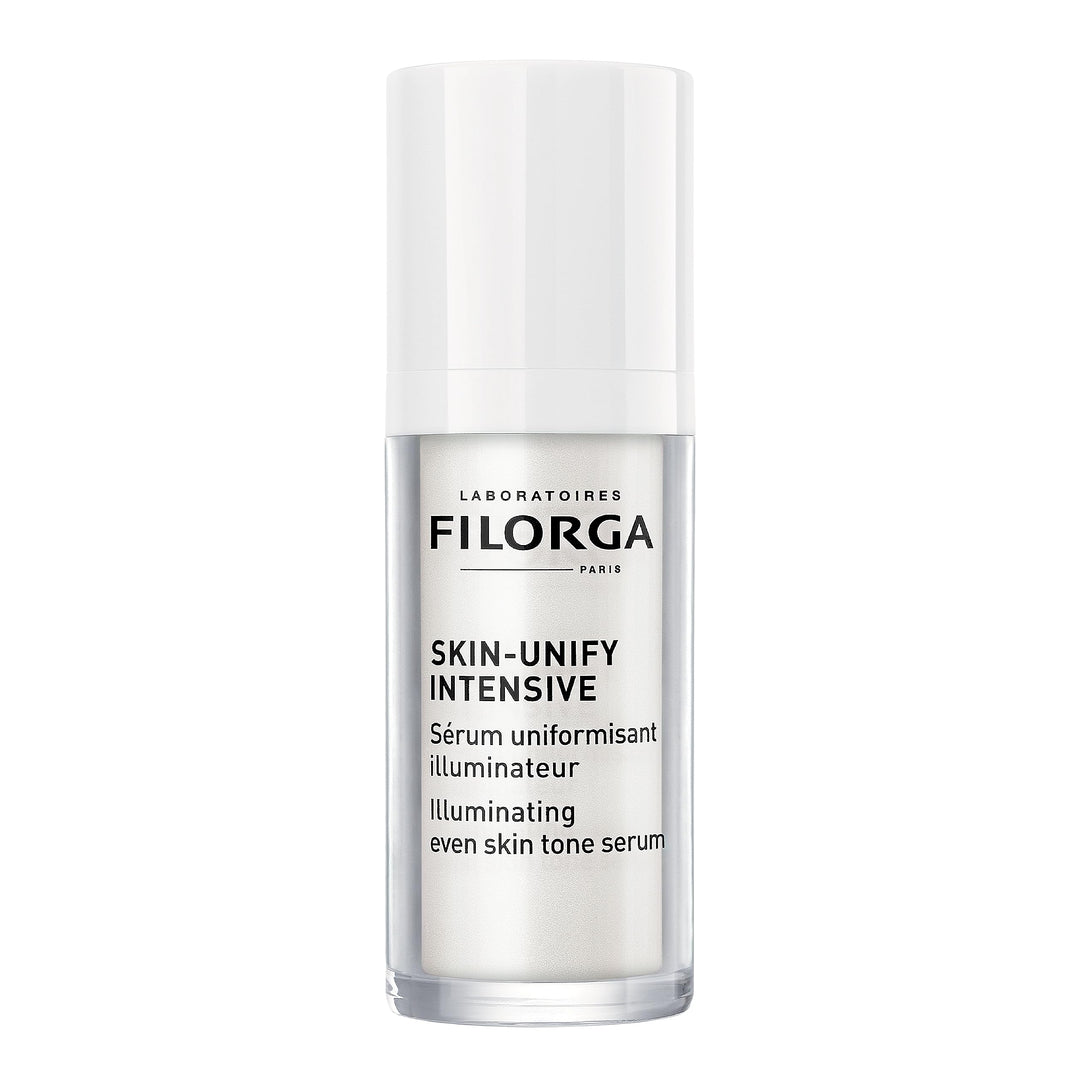 Laboratoires Filorga Glass bottle with dropper of lightweight brightening serum, translucent liquid and minimal label