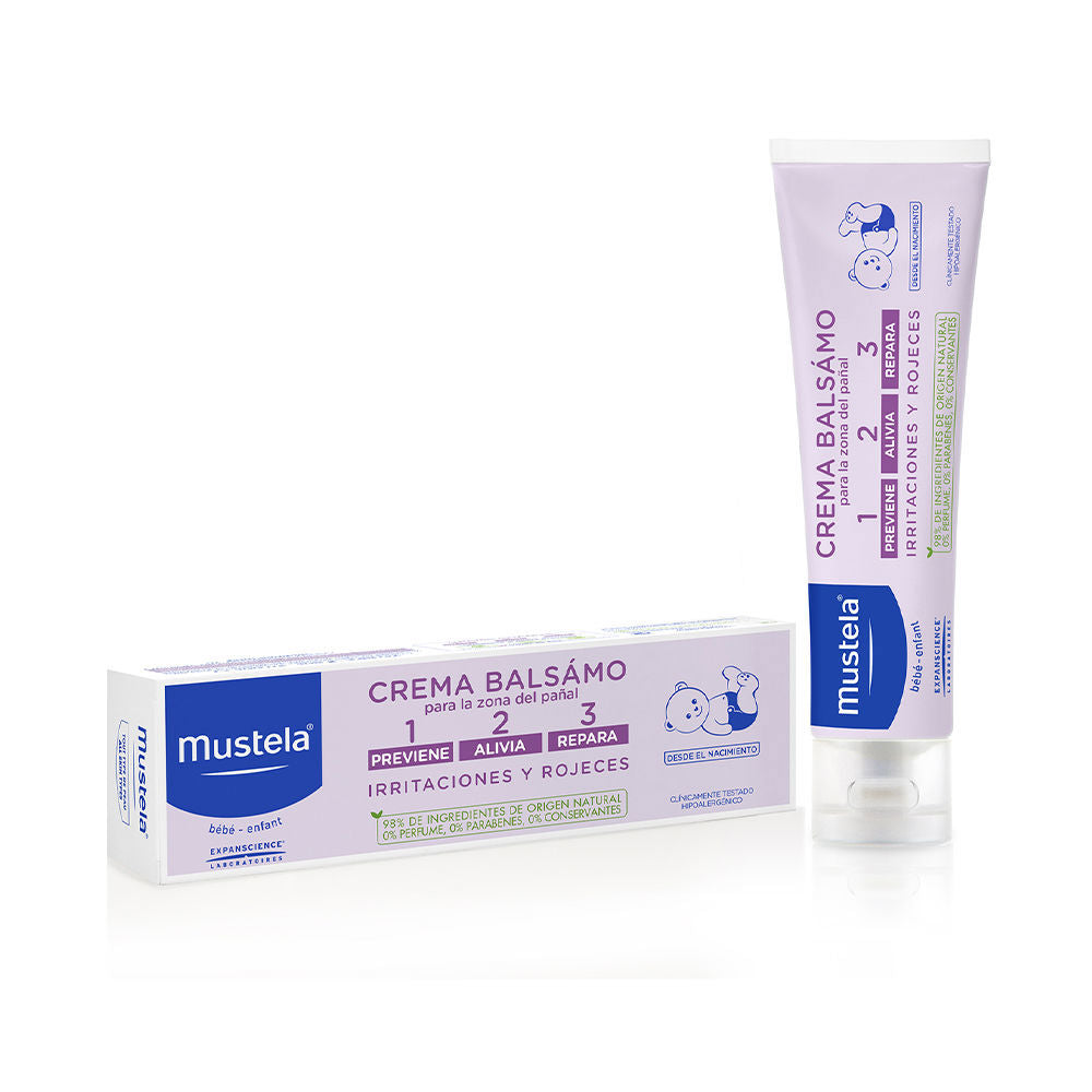150 ml tube of zinc barrier nappy cream balm, creamy texture, white tube