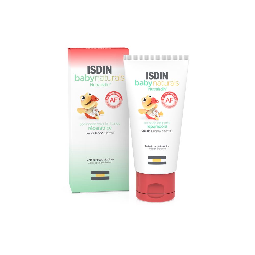 Tube of Isdin Baby Naturals repair ointment for soothing diaper rash