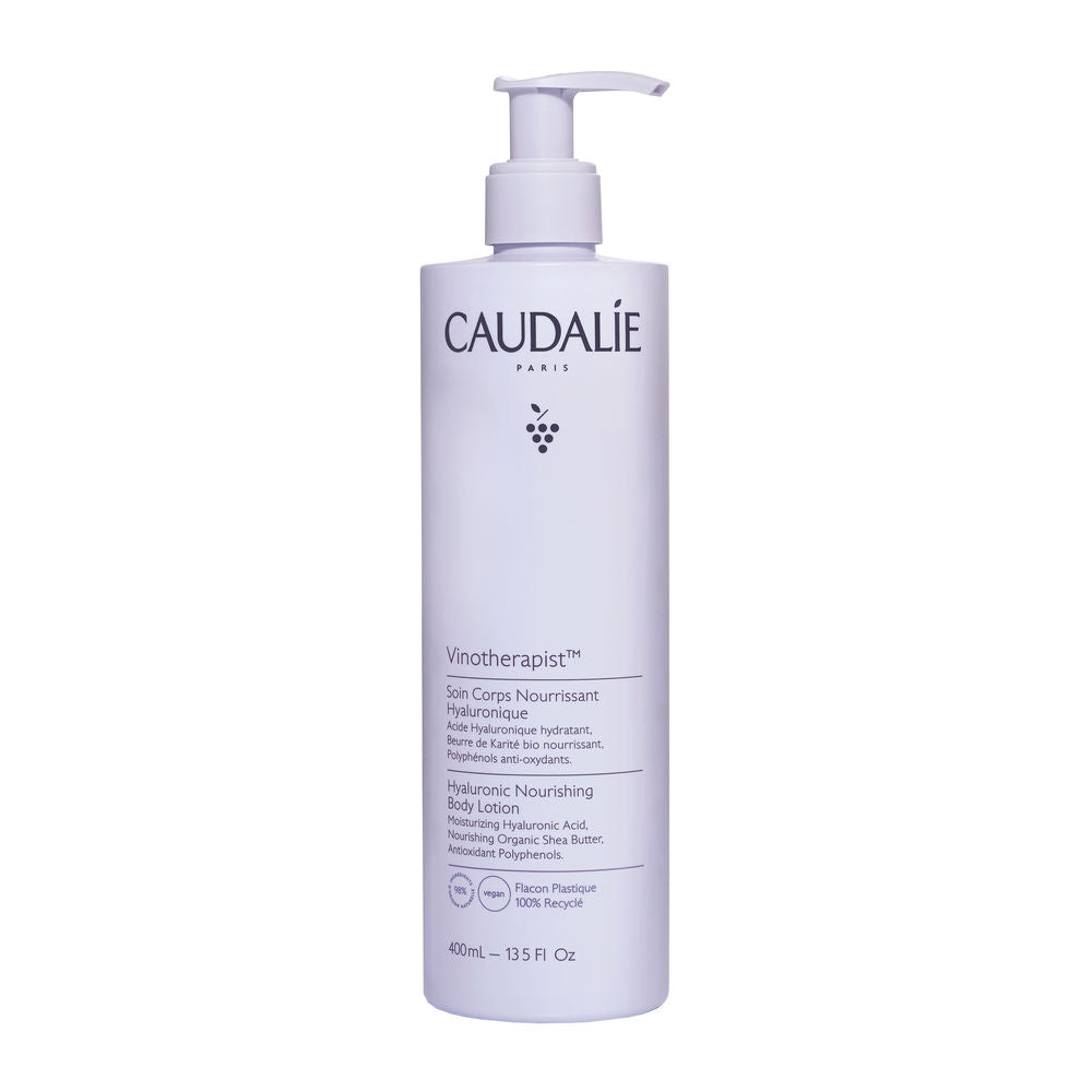 400 ml pump bottle of lightweight hyaluronic milk body lotion for women