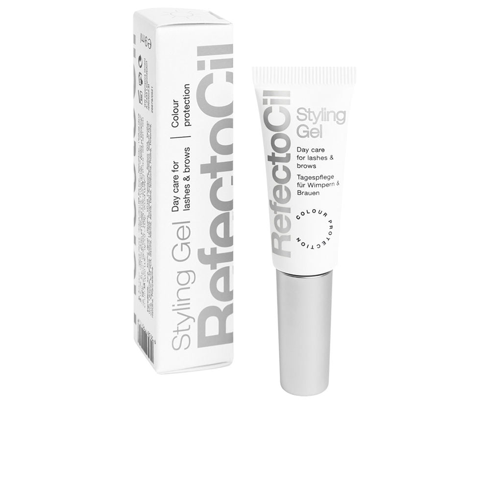 Refectocil Minimalist white and silver tube and box with printed text, plastic wand visible