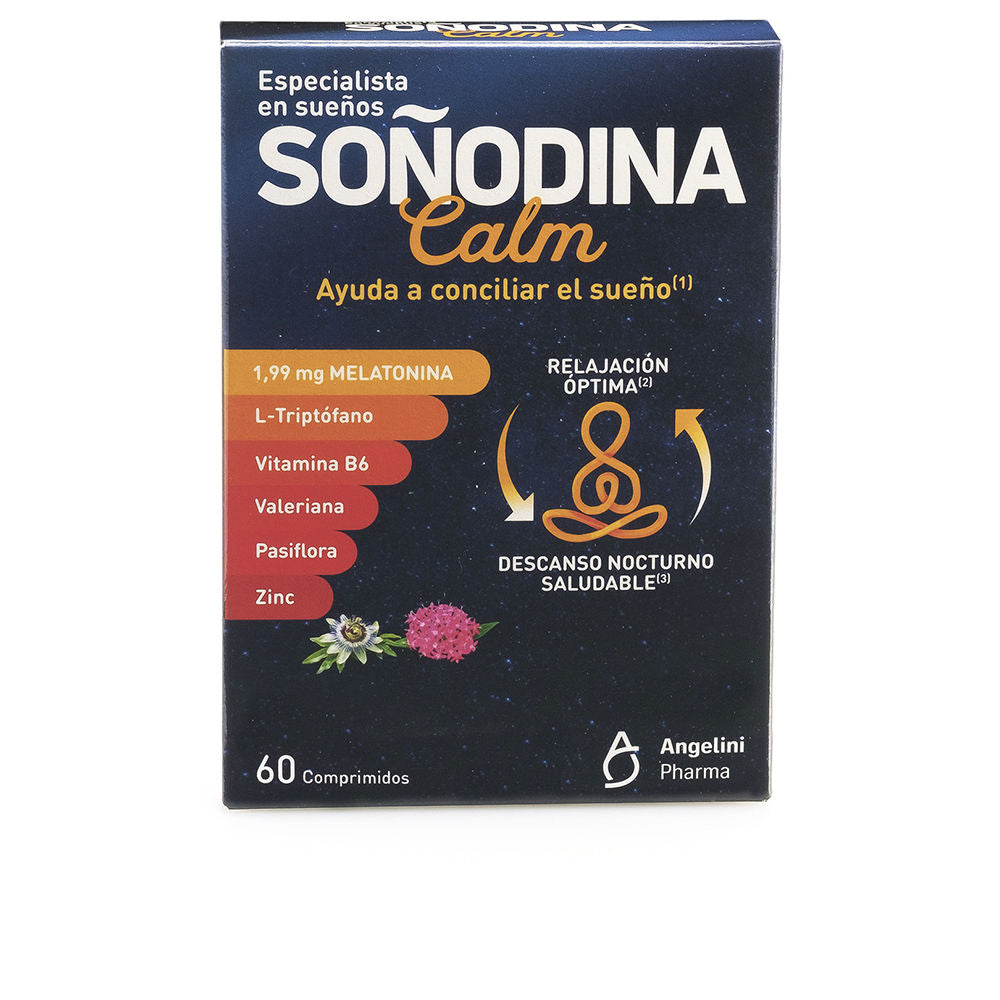 Bottle of 60 melatonin sleep support tablets with valerian and passionflower extracts