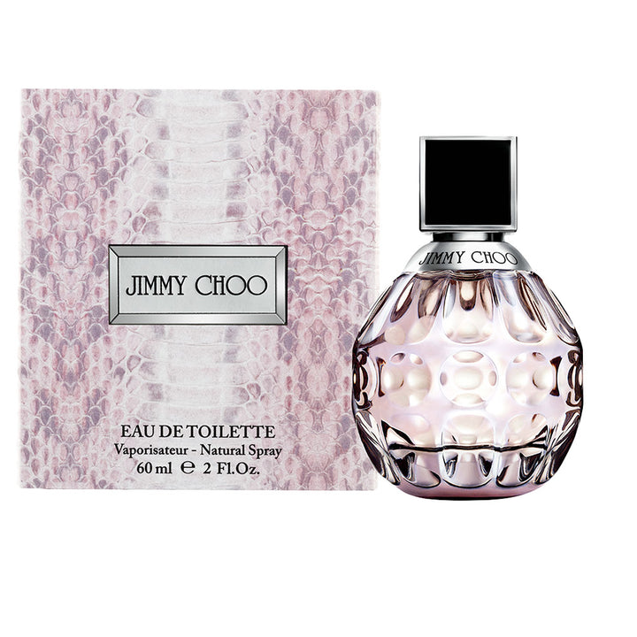 Rose-toned spherical perfume bottle with textured python motif, 60 ml eau de toilette for Women