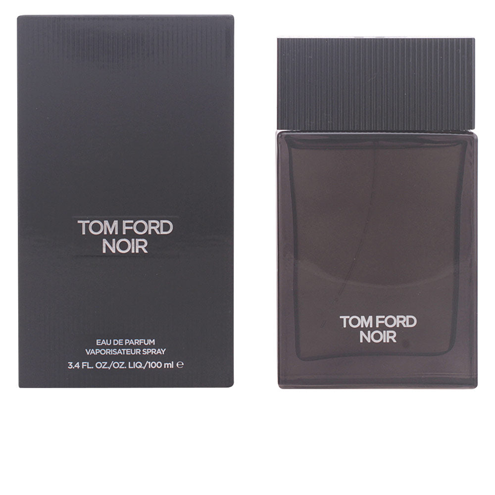 Dark bottle of Noir spiced Eau de Parfum for Man, 100 ml, black glass