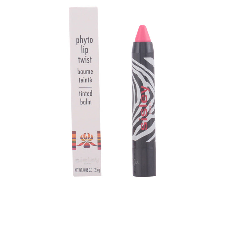 Twist-up pink lip balm stick, glossy sheer finish, 2.5 g, Unisex